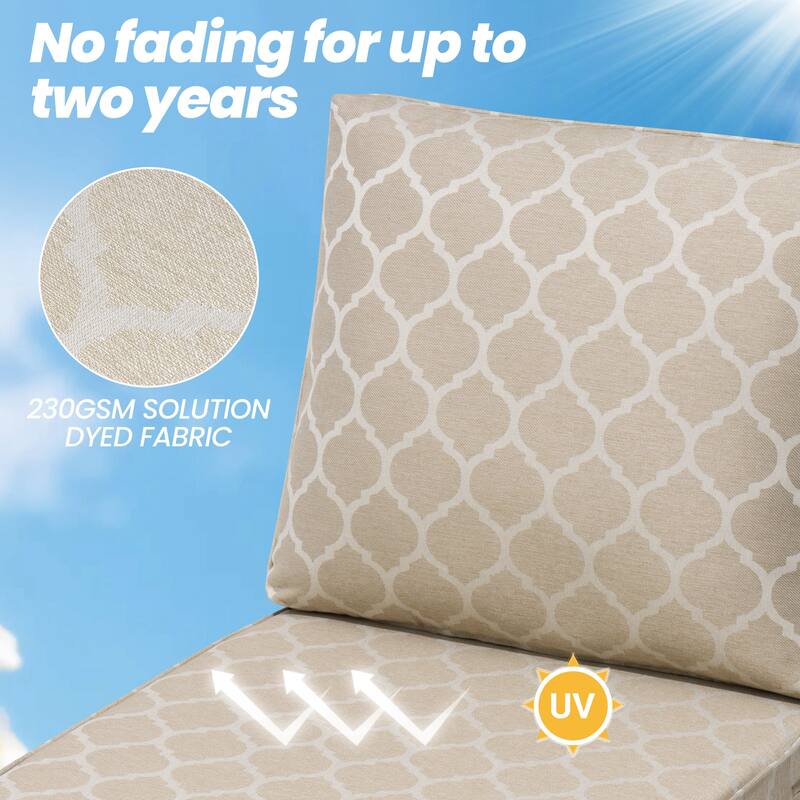 27.6 in W * 24.4 in D Outdoor Patio Deep Seat Cushion Chair Set