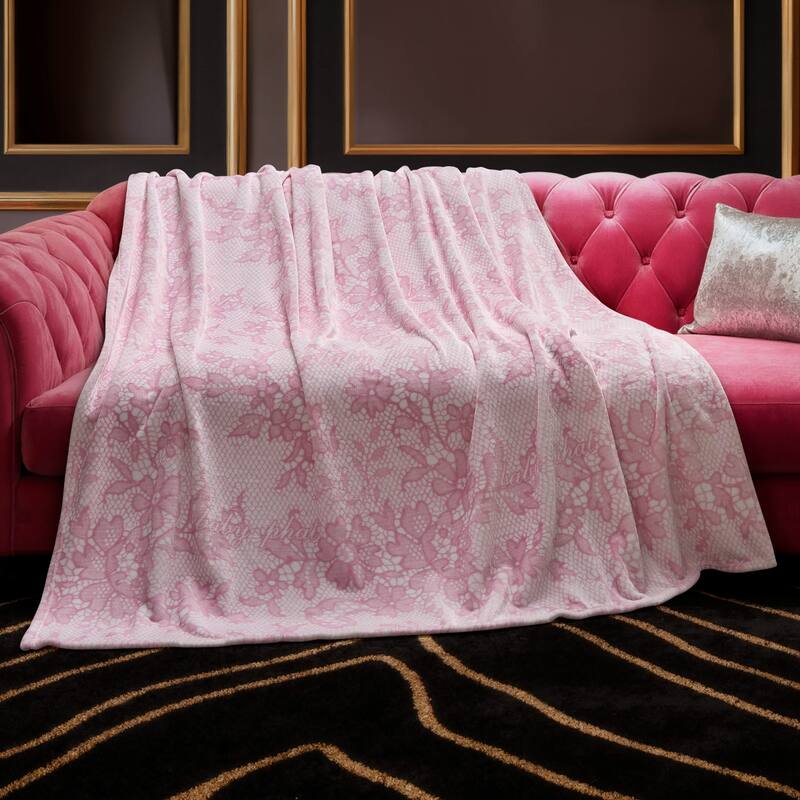 Baby Phat 60" x 70" Plush Throws - 60" x 70" - Light Pink