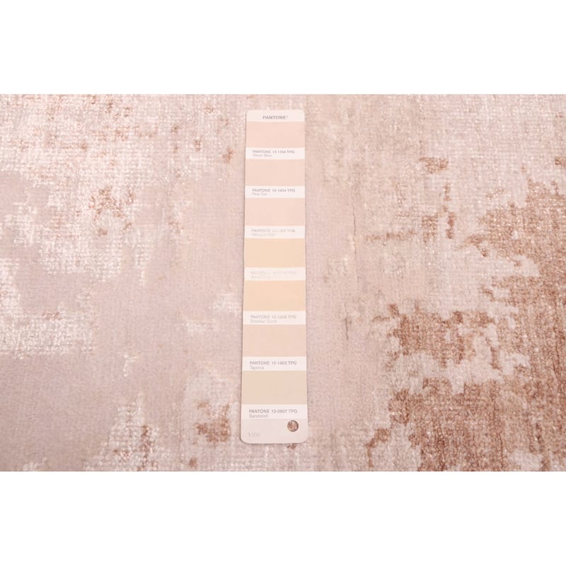 ECARPETGALLERY Hand-knotted Legacy Beige Silk, Wool Rug - 2'5 x 11'7