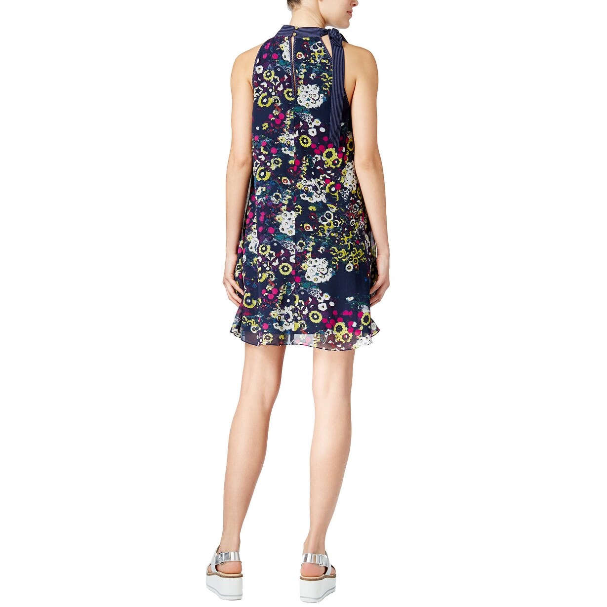 RACHEL Rachel Roy Women/'s Keyhole Sleeveless Dress