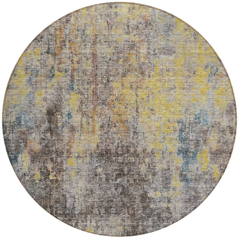 HomeRoots Abstract Transitional Rectangle Outdoor Rug