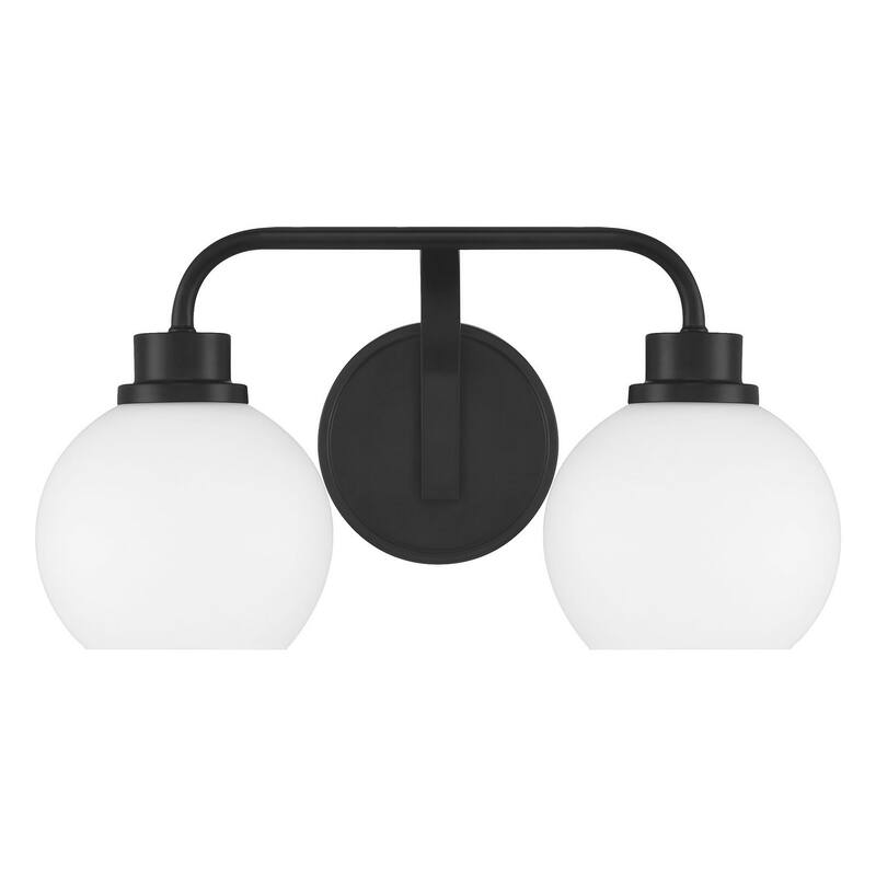 2-Light Bathroom Vanity Light By Trade Winds - Matte Black