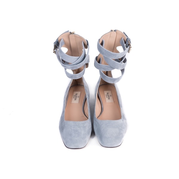 suede ballerina pumps