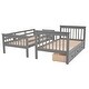 preview thumbnail 5 of 42, Multi-Functional Twin Over Twin Bunk Bed with 3 Drawers, Storage Stairs, Armrest and Full-Length Guardrails for Kids