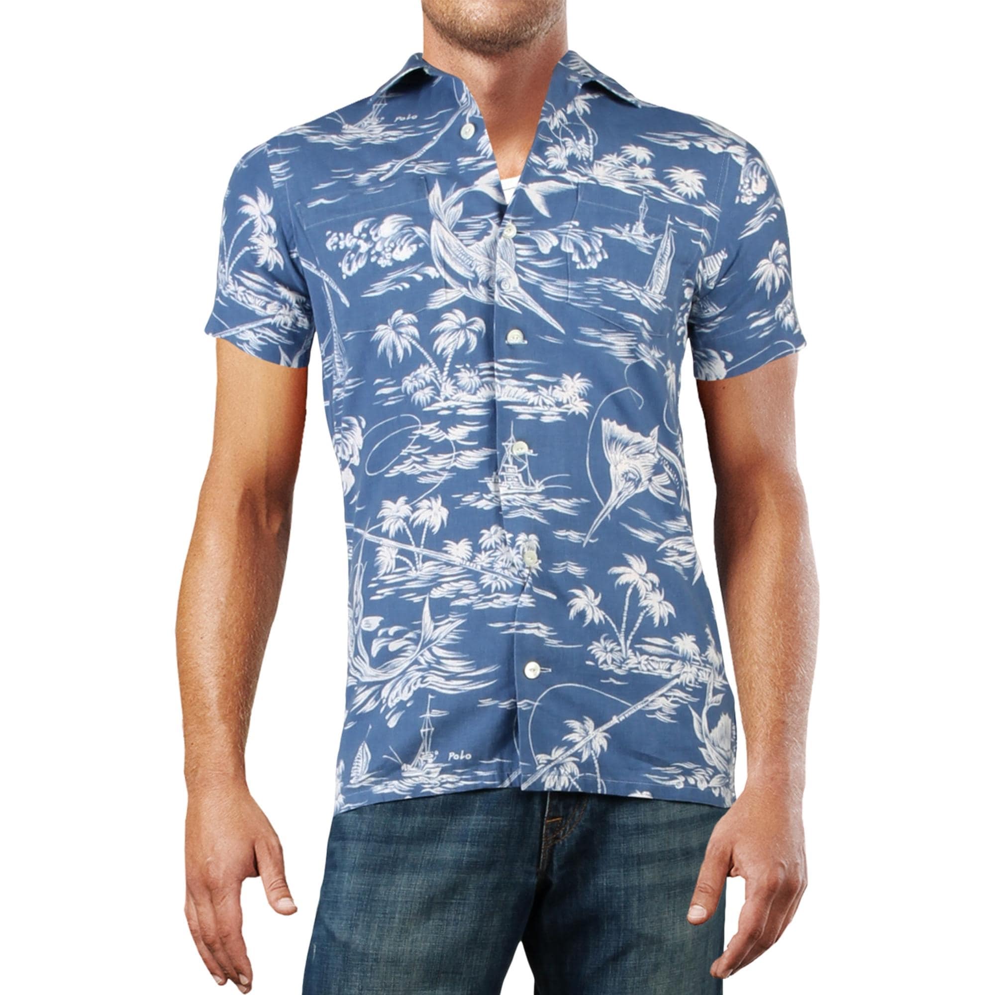 mens blue ralph lauren shirt