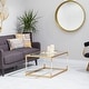 preview thumbnail 1 of 14, Gold Metal Living Room Coffee Table with Clear Glass Top and Acrylic Legs Gold