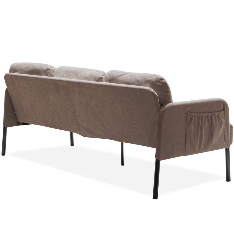67.72" Fabric 3-Seater Sofa Couch with Sturdy Legs and Soft Polyester Fabric, Ideal for Small Spaces