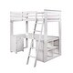 preview thumbnail 4 of 2, ACME Ambar Loft Bed with Chest Desk & Bookcase in Light Gray