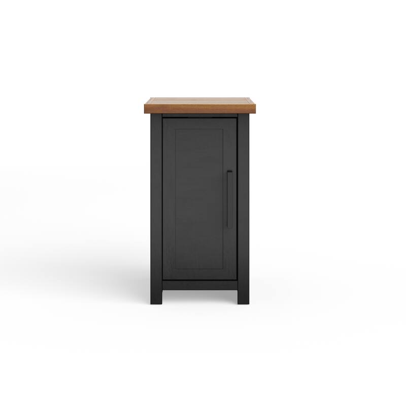 Bridgevine Home Modern Farmhouse 14 inch Chairside Table, No Assembly Required, Two-Tone Finish