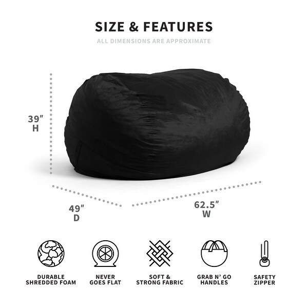 Big Joe XL Fuf Bean Bag Chair (Removable Cover) - Bed Bath