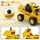 preview thumbnail 7 of 9, 12V Caterpillar Licensed Kids Ride on Dump Truck with Tiltable Bump Bed - 43" x 28" x 24" (L x W x H)