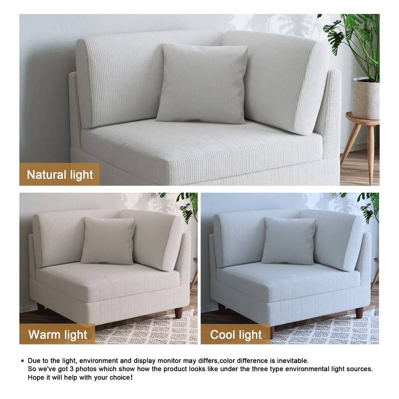 Free Combination Multi-Shaped Corduroy Sofa Modular
