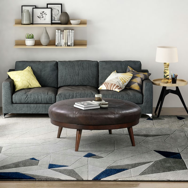 Poly & Bark Gio Ottoman - Full Grain Genuine Italian Leather