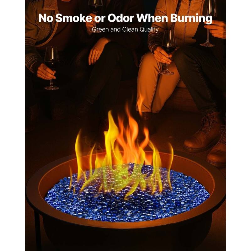 Cobalt Blue Fireproof Glass Blocks Heat Resistant for Pits - 3/4 inch