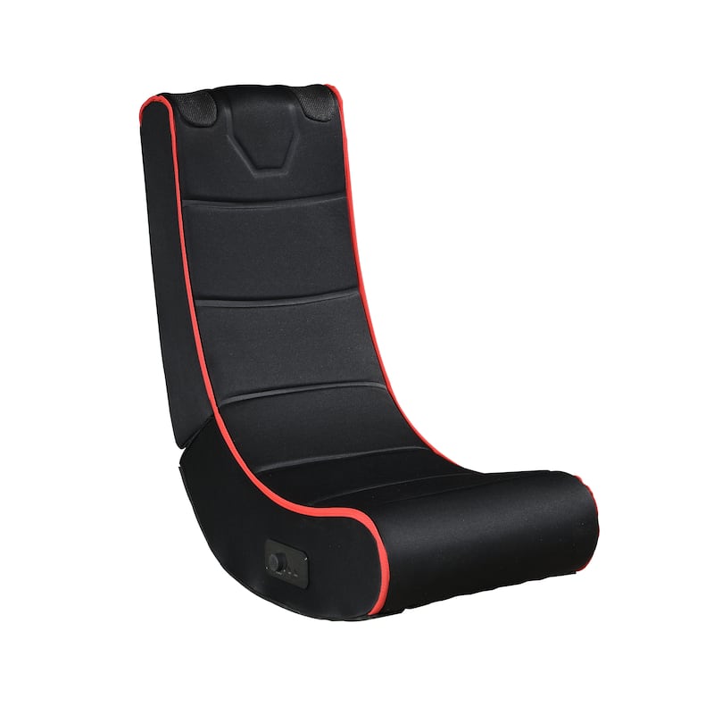 Polyester Foldable Gaming Chair with Bluetooth Speakers, LED Lighting, Vibration Massage and USB Charging Port