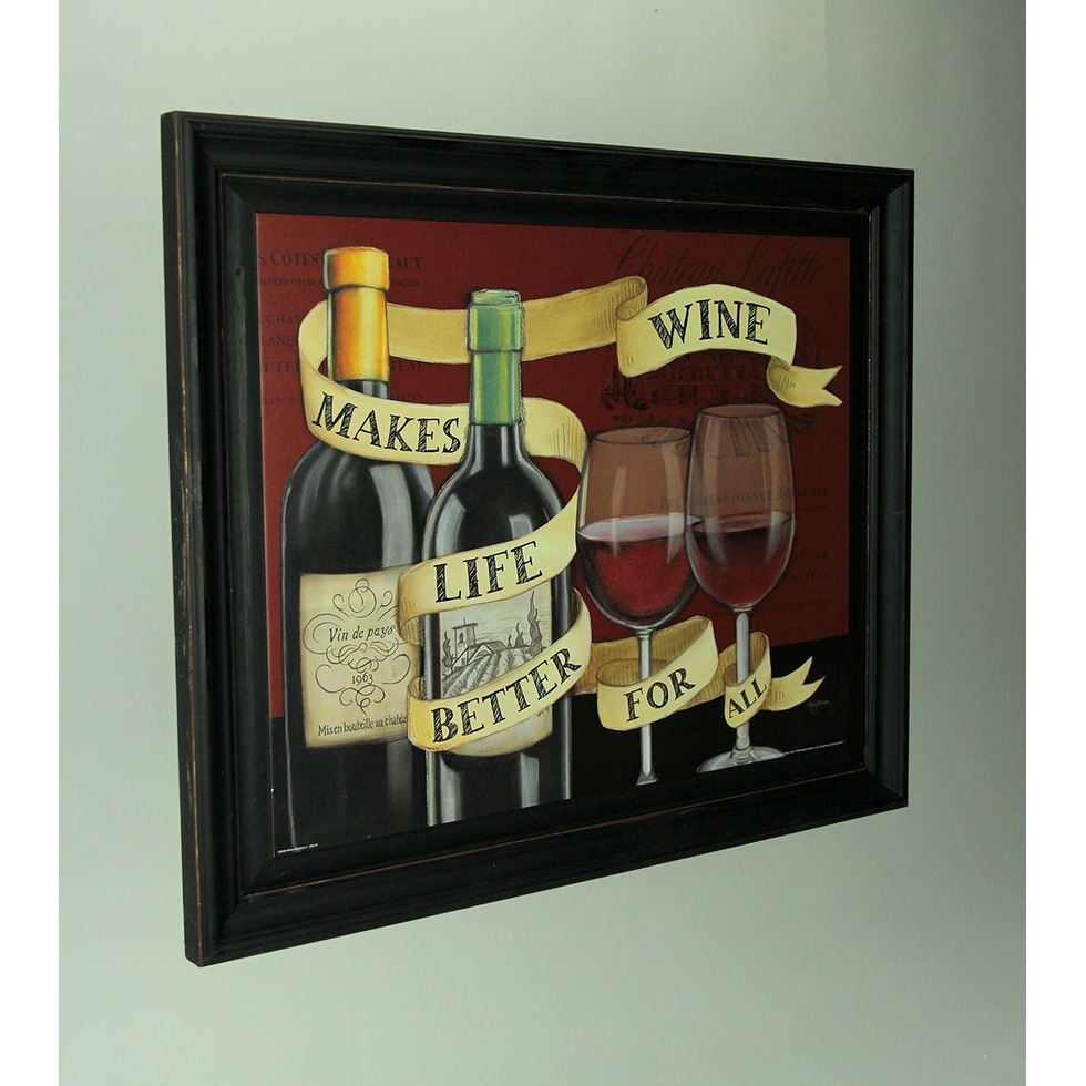 Shop Wine Makes Life Better For All Vintage Look Wood Panel