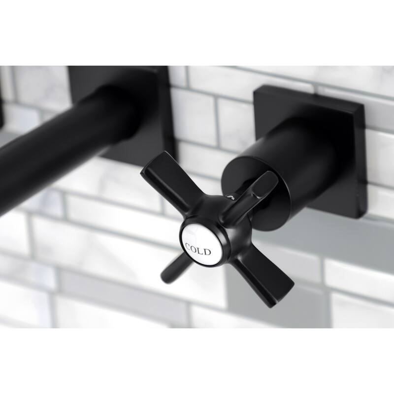 Millennium 3-Hole Wall Mount Roman Tub Faucet in Brushed Brass