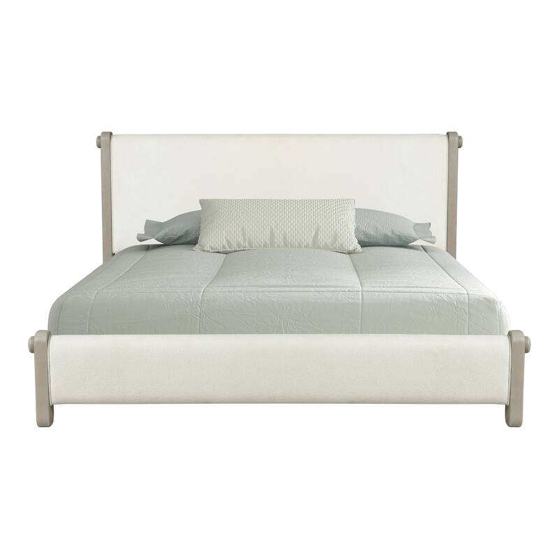 Furniture of America Weegin Modern 5-Piece White Oak Wood Panel Bedroom Set