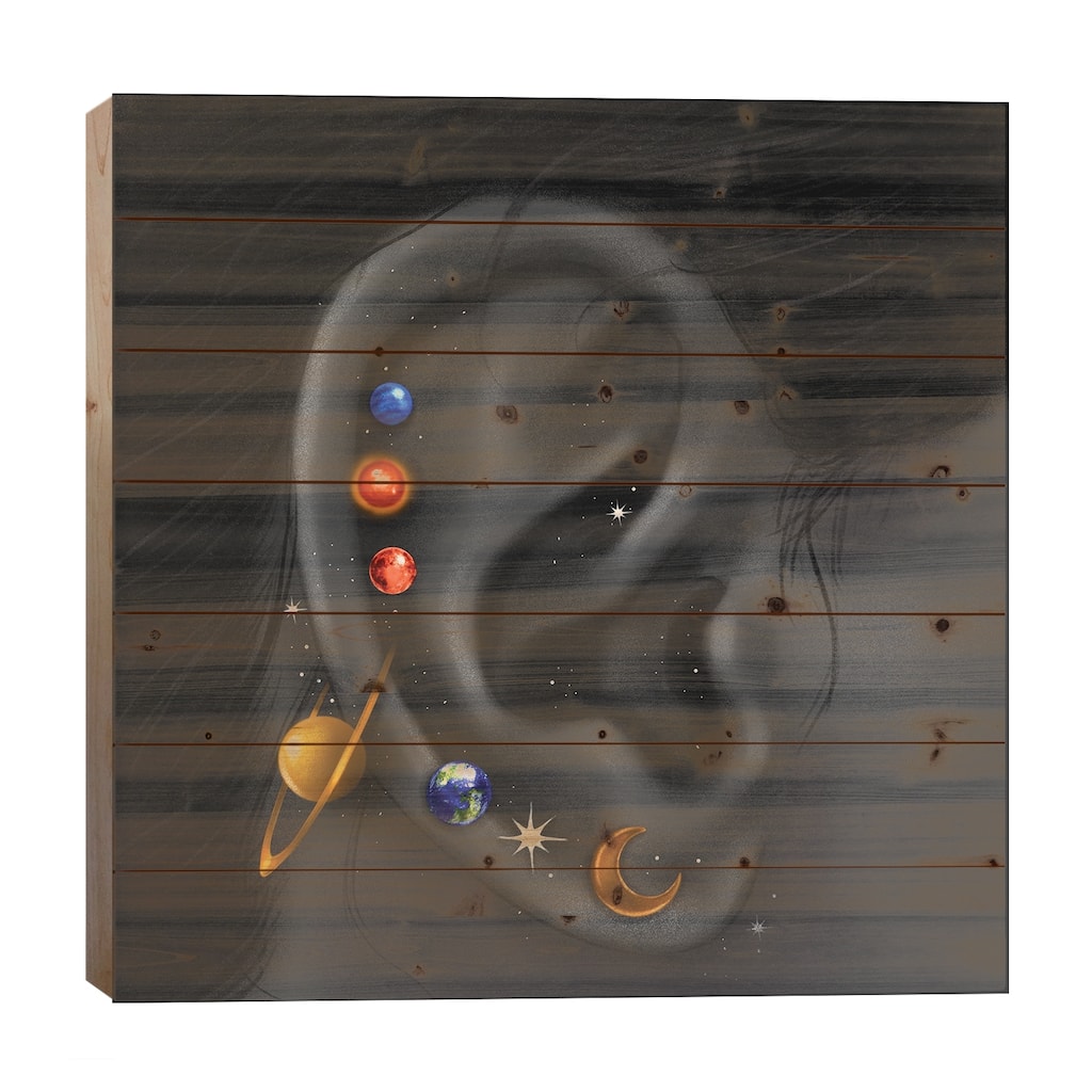 Celestial Piercings II Print On Wood by Stephanie Sanchez - Multi-Color