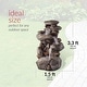 preview thumbnail 3 of 10, Alpine Corporation 40" Tall Outdoor 4-Tier Rock Water Fountain with LED Lights