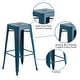 preview thumbnail 5 of 11, 4 Pack 30"H Backless Distressed Metal Indoor-Outdoor Barstool - Patio Chair