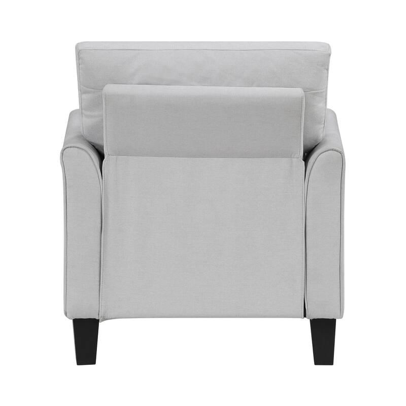 Felix 34" Textured Fabric Living Room Chair - Wood Finish Exposed Feet