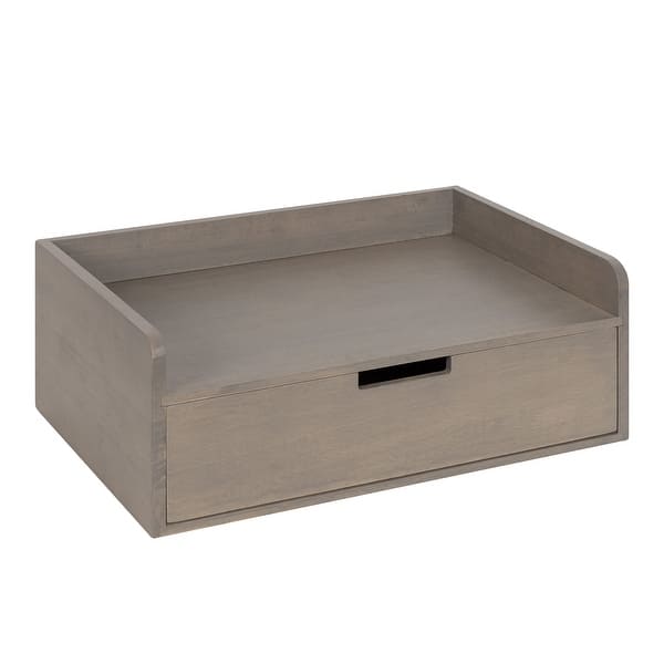 Shop Kate And Laurel Kitt Premium Sold Wood Floating Shelf Side Table Overstock 26057224