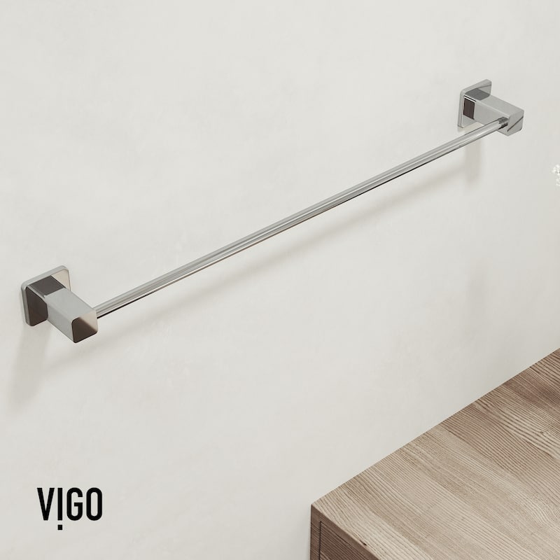 VIGO Meridian 3-Piece Bathroom Hardware Accessory Set with 24 in. Towel Bar, Toilet Paper Holder, Hand Towel Holder