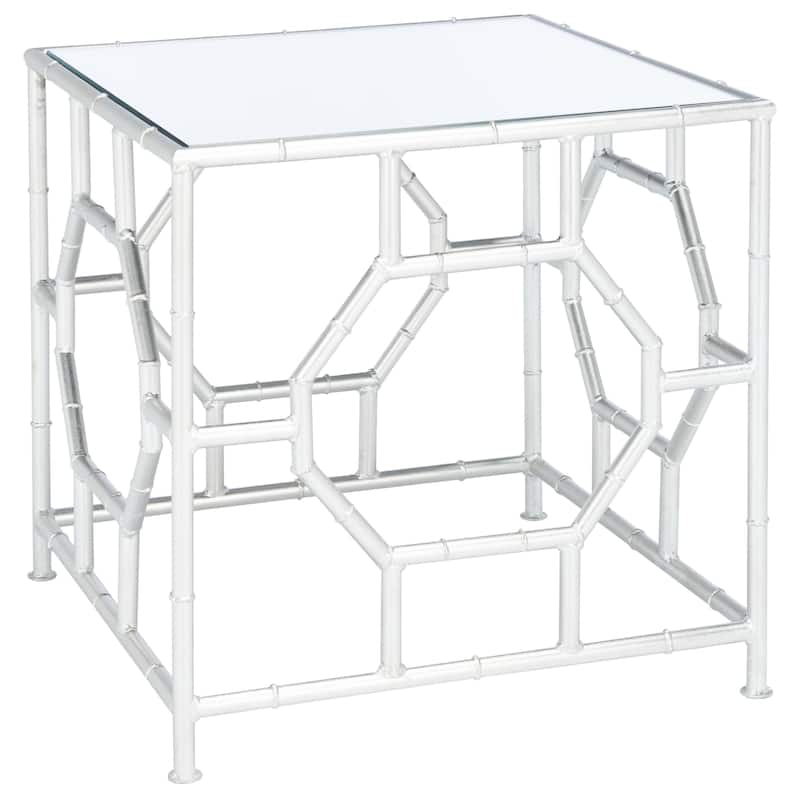 SAFAVIEH Treasures Jeljazka Silver/ Mirror Top Accent Table - 19" x 19" x 19" - 19Wx19Dx19H