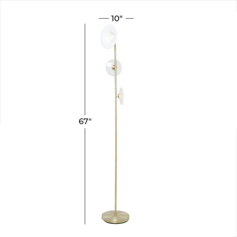 Metal Room Floor Lamp - Gold - Roche River Decor