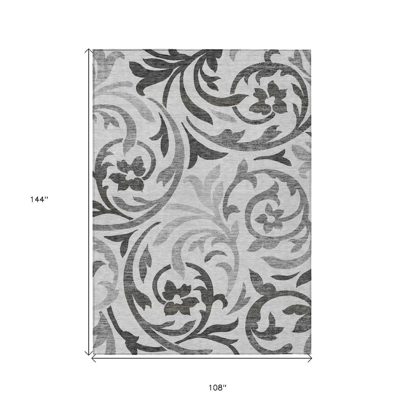 HomeRoots Floral Transitional Rectangle Outdoor Rug