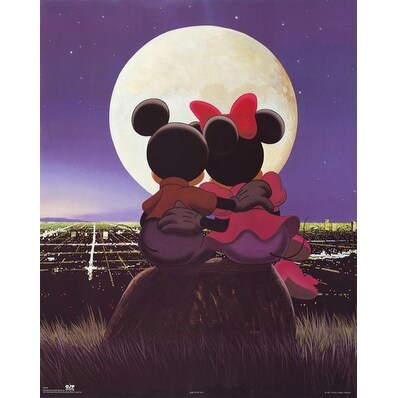 Mickey & Minnie: Moonlight'' by Walt Disney Walt Disney Art Print
