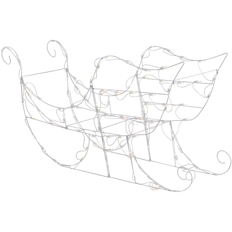48" Lighted Sleigh Outdoor Christmas Decoration - White