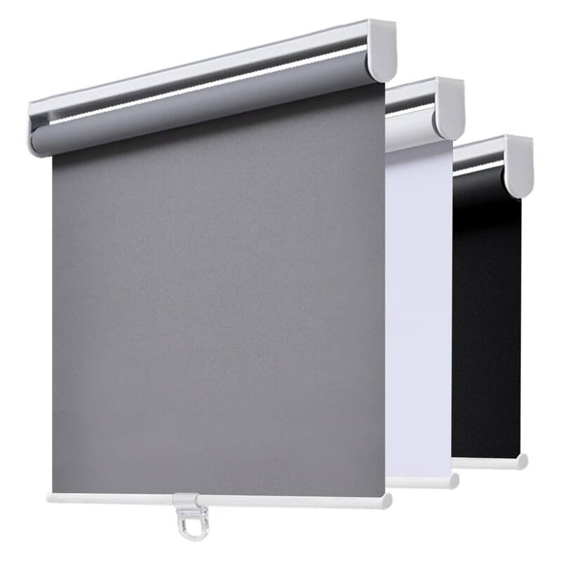 Cordless Roller Shades Blackout Blinds for Darkening Rolled Up Shades - 72"L x 34"W - Grey