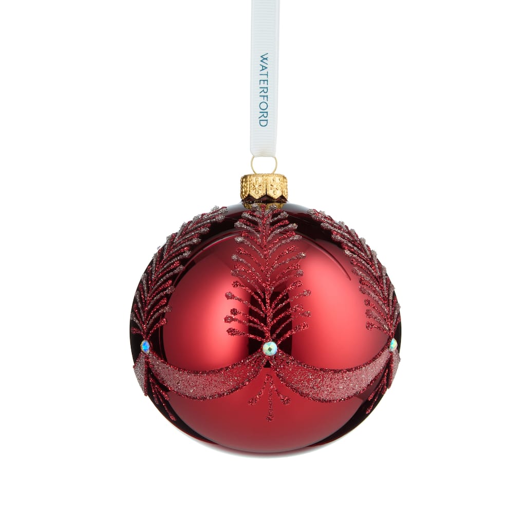 Waterford Holiday Heirlooms Red Bauble Ornament