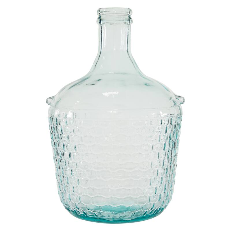 Recycled Glass Bottle Vase Collection Made in Spain - Multiple Sizes - Clear, Blue, Teal, Green