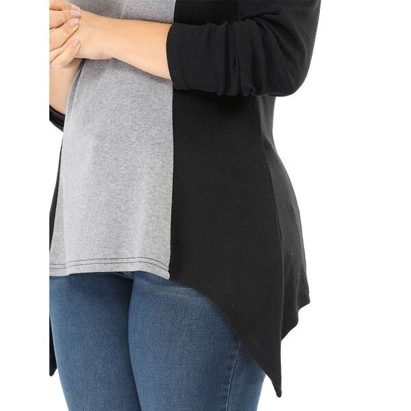 Shop Womens Plus Size Tunic Tops Criss Cross V Neck Long Sleeve T
