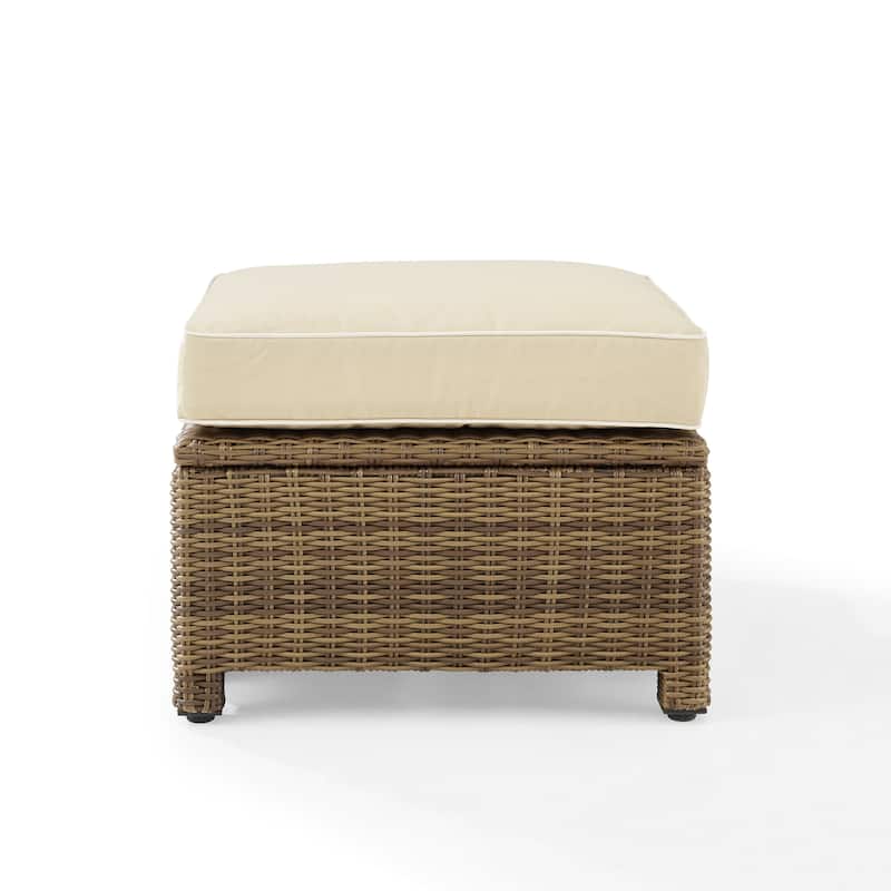 Crosley Bradenton Outdoor Wicker Ottoman - 25 "W x	20 "D x 18.5 "H