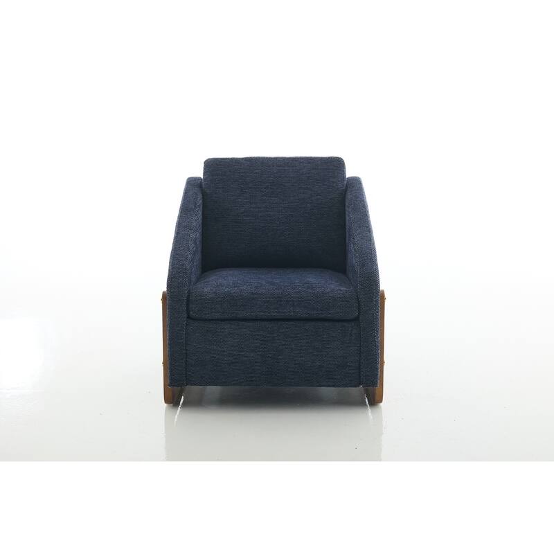 Modern Upholstered Armchair Chenille Fabric Accent Leisure Chair