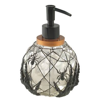 Clear Pumpkin with Spiders Lotion Pump - Multicolor