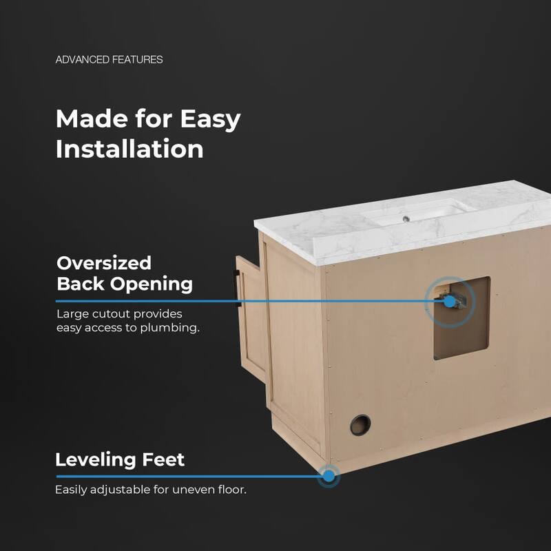 Ove Decors 15VVA-ALON48 Athea 48" Free Standing Single Basin Vanity