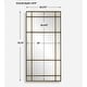 preview thumbnail 3 of 6, Industrial Window Framed Rectangular Wall Mirror - 79.75" - Antique Gold