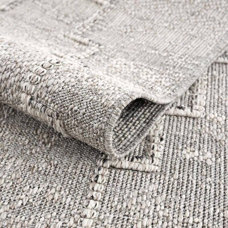 Hauteloom Butch Living Room, Bedroom Patio Outdoor Area Rug - Farmhouse - Taupe,Beige - 2' x 3'