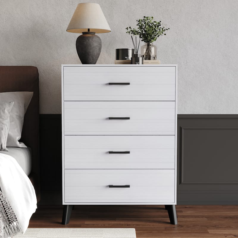 CraftPorch Classic Style 4-Drawers Wooden Chest