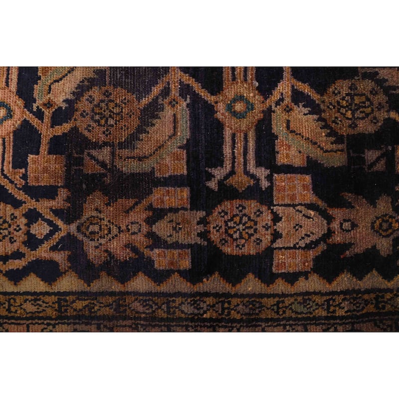 ECARPETGALLERY Hand-knotted Anadol Vintage Navy Wool Rug - 3'7 x 8'11
