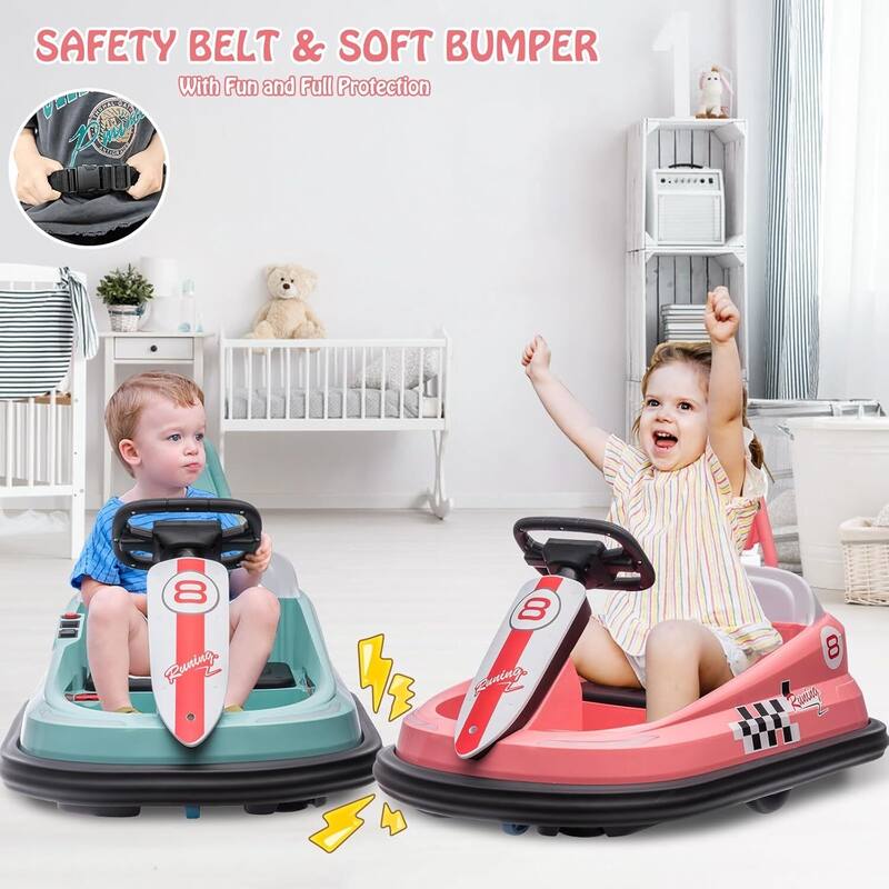 6V Electric Ride On Toy Bumper Car for Kids 1.5-6 Years Old