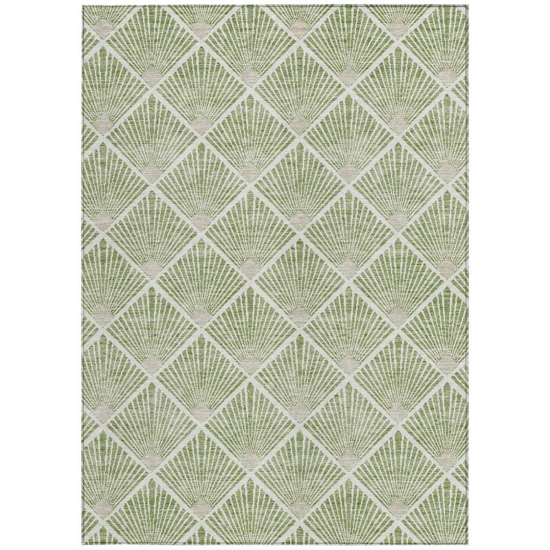 HomeRoots Geometric Transitional Rectangle Outdoor Rug