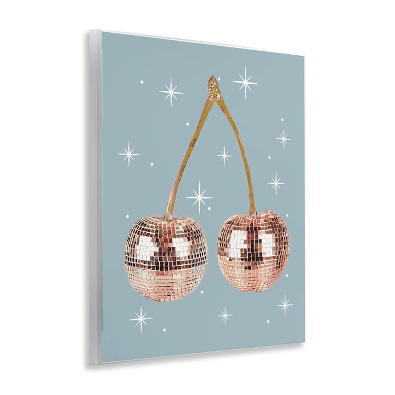 Stupell Luminous Glam Cherries Wall Plaque Art Design By Lil' Rue