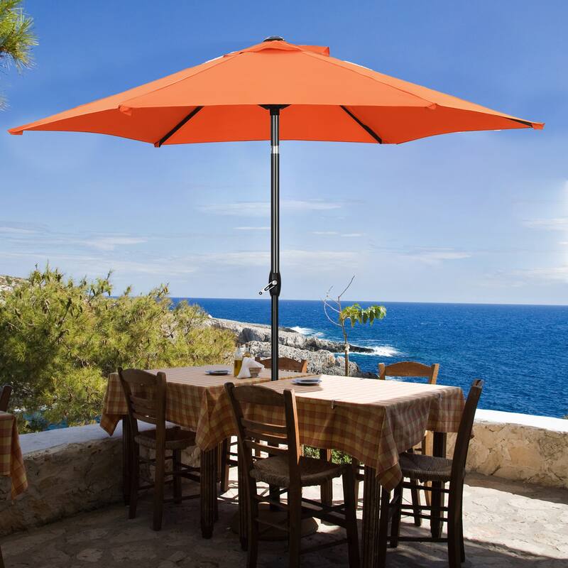 Ainfox 9ft Outdoor Patio Umbrella Multi-color Crank Lift Without Base
