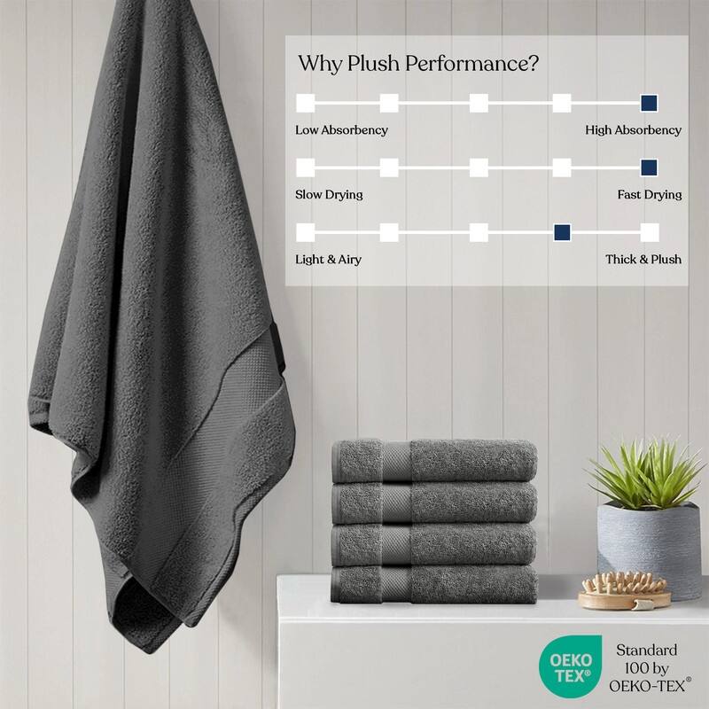 Delara Organic Cotton Feather Touch Quick Dry 650 GSM Bath Sheet, 36"X70"